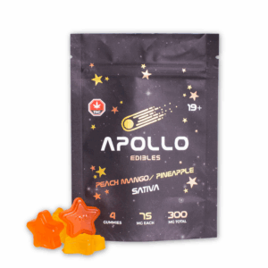 Apollo Edibles – Peach Mango/Pineapple Shooting Stars 500mg THC Sativa